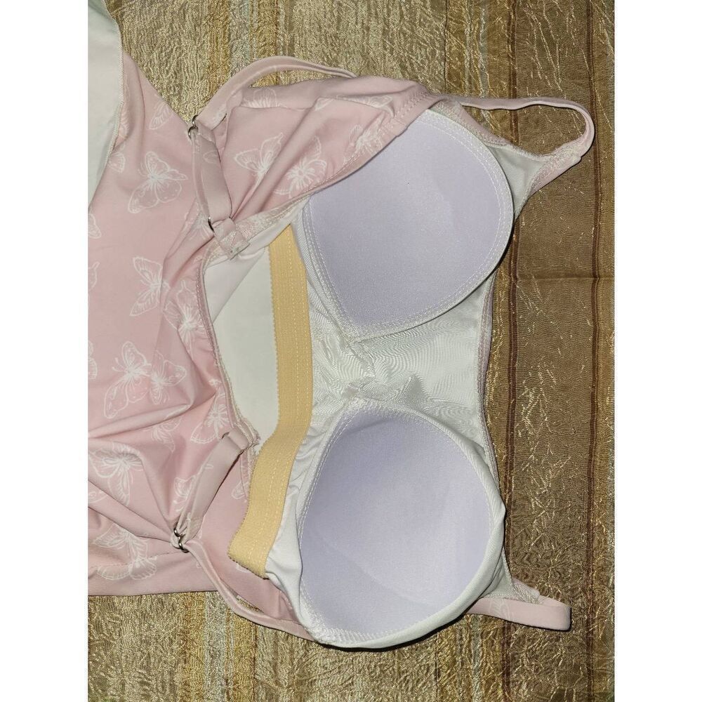 Pink butterfly pattern One piece bathing suit - Picture 9 of 10